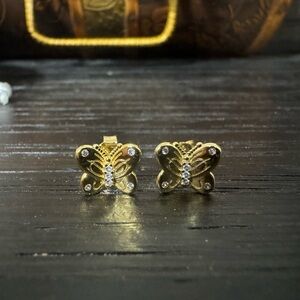 Pandora Gold Butterfly Earrings